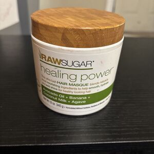 Raw Sugar Healing Power Avocado+Banana Oil+Coconut Milk+Agave Hair Masque - 12oz